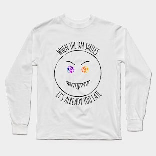 When the DM Smiles - rainbow & black - Dice LGBTQ+ Long Sleeve T-Shirt